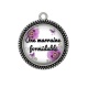 Pendentif Cabochon Argent - une marraine formidable