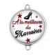 Connecteur Cabochon Argent - a la meilleure des marraines