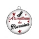 Pendentif Cabochon Argent - a la meilleure des marraines