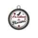 Pendentif Cabochon Argent - a la meilleure des marraines