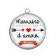 Pendentif Cabochon Argent - marraine d'amour forever