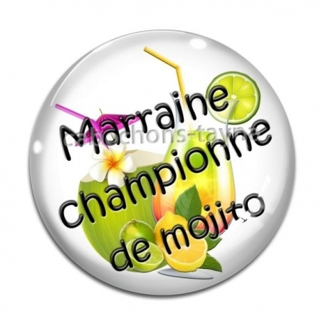 Cabochon Verre - marraine championne de mojito