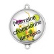 Connecteur Cabochon Argent - marraine championne de mojito