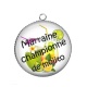 Pendentif Cabochon Argent - marraine championne de mojito