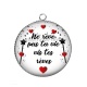 Pendentif Cabochon Argent - ne rêve pas ta vie, vis tes rêves