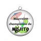 Pendentif Cabochon Argent - marraine championne de mojito