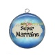 Pendentif Cabochon Argent - super marraine