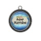 Pendentif Cabochon Argent - super marraine