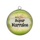 Pendentif Cabochon Argent - super marraine