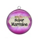 Pendentif Cabochon Argent - super marraine