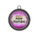 Pendentif Cabochon Argent - super marraine