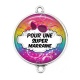 Connecteur Cabochon Argent - pour une super marraine