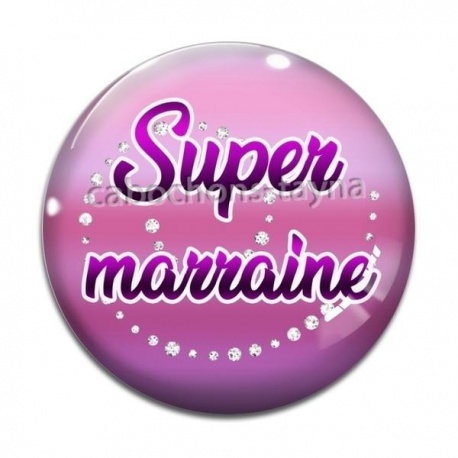 Cabochon Verre - super marraine