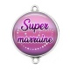 Connecteur Cabochon Argent - super marraine