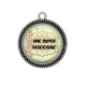 Pendentif Cabochon Argent - super marraine