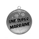Pendentif Cabochon Argent - super marraine