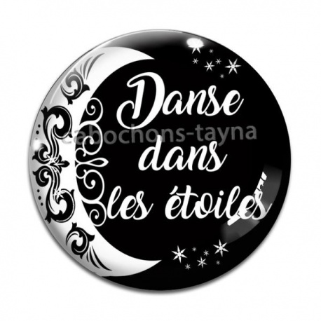 Cabochon Verre - danse dans les étoiles