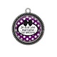 Pendentif Cabochon Argent - je suis une marraine qui déchire