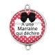 Connecteur Cabochon Argent - a une marraine qui déchire