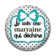 Cabochon Résine - je suis une marraine qui déchire