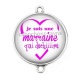 Connecteur Cabochon Argent - je suis une marraine qui déchire