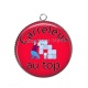 Pendentif Cabochon Argent - carreleur