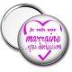 Miroir de poche - je suis une marraine qui déchire