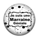 Cabochon Résine - je suis une marraine géniale