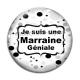 Cabochon Verre - je suis une marraine géniale