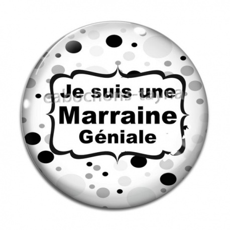 Cabochon Verre - je suis une marraine géniale