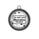 Pendentif Cabochon Argent - je suis une marraine géniale