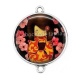 Connecteur Cabochon Argent - kokeshi