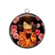 Pendentif Cabochon Argent - kokeshi