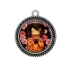 Pendentif Cabochon Argent - kokeshi