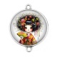 Connecteur Cabochon Argent - Kokeshi