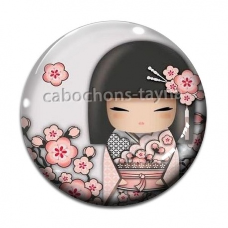 Cabochon Verre - kokeshi