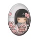 Cabochon Résine Ovale - kokeshi