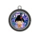 Pendentif Cabochon Argent - kokeshi