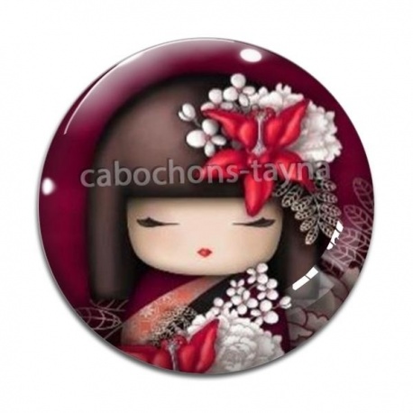 Cabochon Verre - kokeshi