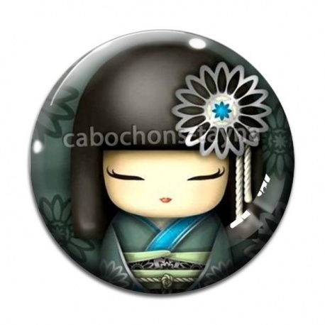Cabochon Verre - kokeshi