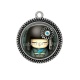 Pendentif Cabochon Argent - kokeshi