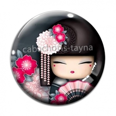 Cabochon Verre - kokeshi