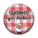 Cabochon Résine - cuisinier qui déchire