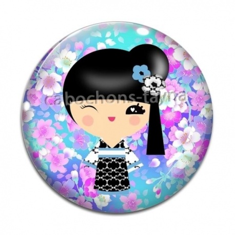 Cabochon Verre - kokeshi