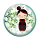 Cabochon Verre - kokeshi