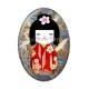 Cabochon Résine Ovale - kokeshi