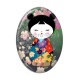 Cabochon Résine Ovale - kokeshi
