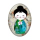 Cabochon Résine Ovale - kokeshi