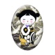 Cabochon Verre Ovale - kokeshi