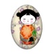 Cabochon Résine Ovale - kokeshi